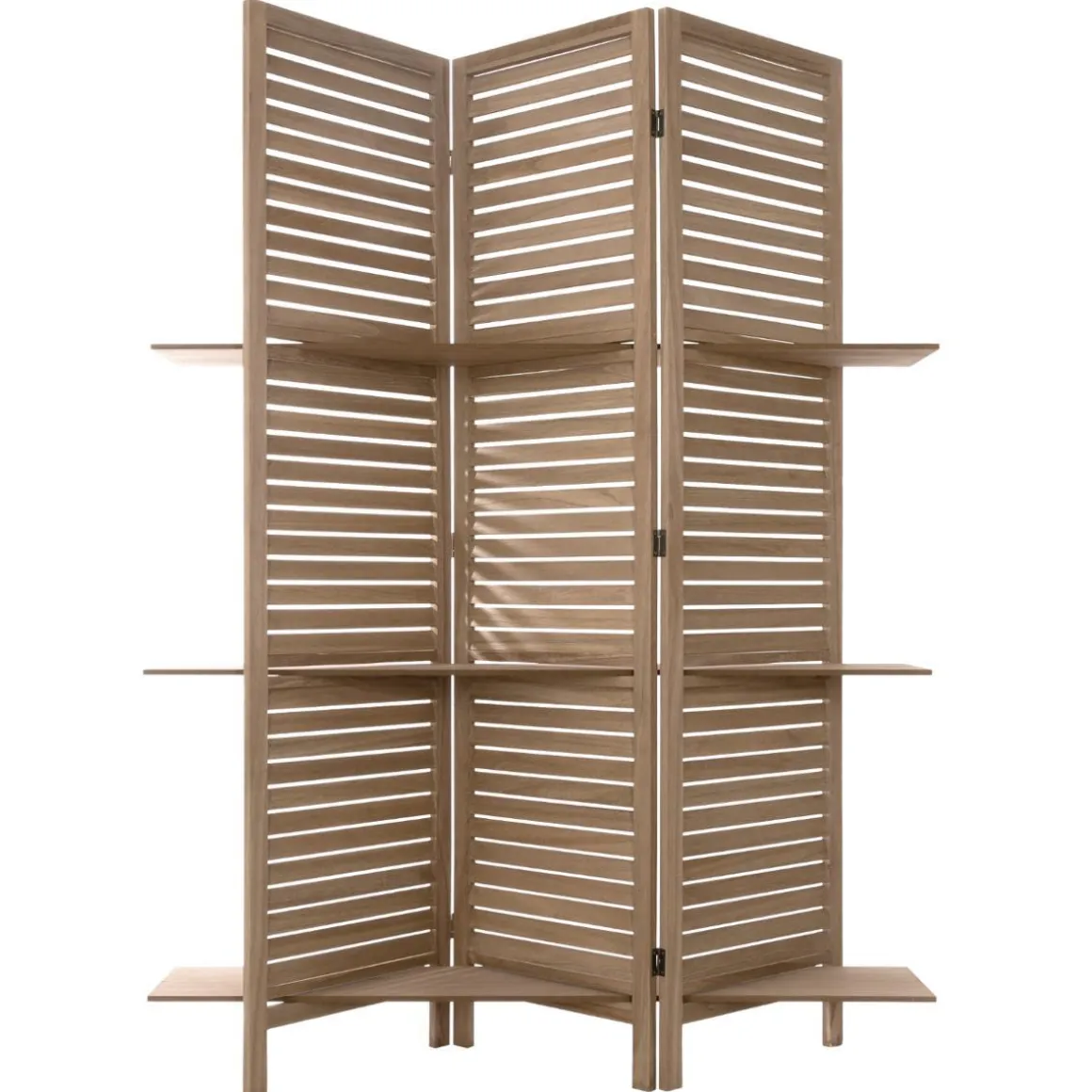 PARAVENT 3 ETAGERES BOIS