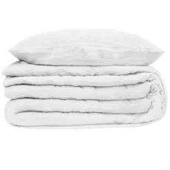 PARURE DOUBLE GAZE COTON BLANC 240X220CM