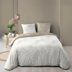 PARURE 3 PIECES 240X220CM IMPRIME 57 FILS ALLOVER CASSIA