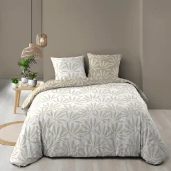 PARURE 3 PIECES 240X220CM IMPRIME 57 FILS ALLOVER MALIA