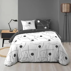 PARURE 3 P. 240X220CM MICROFIBRE IMPRIMEE ALLOVER SONATE