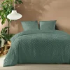 PARURE 240X220CM MICROFIBRE UNIE TUFTEE HELTIE CEDRE