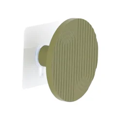 PATERE BAMBOU BOIS GRAVE D.8CM VERT OLIVE