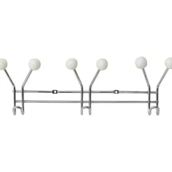 PATERE METAL 3 CROCHETS A FIXER DECORATION RESINE BLANCHE CH