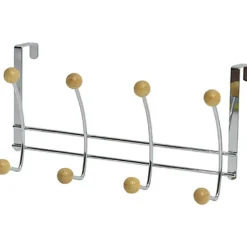 PATERE METAL 8 CROCHETS   CHROME BOIS