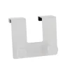 PATERE METAL 2 CROCHETS PORTE BLANC