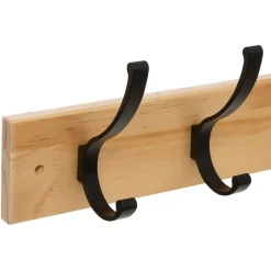 PATERE MURALE 6 TETES BOIS ET METAL