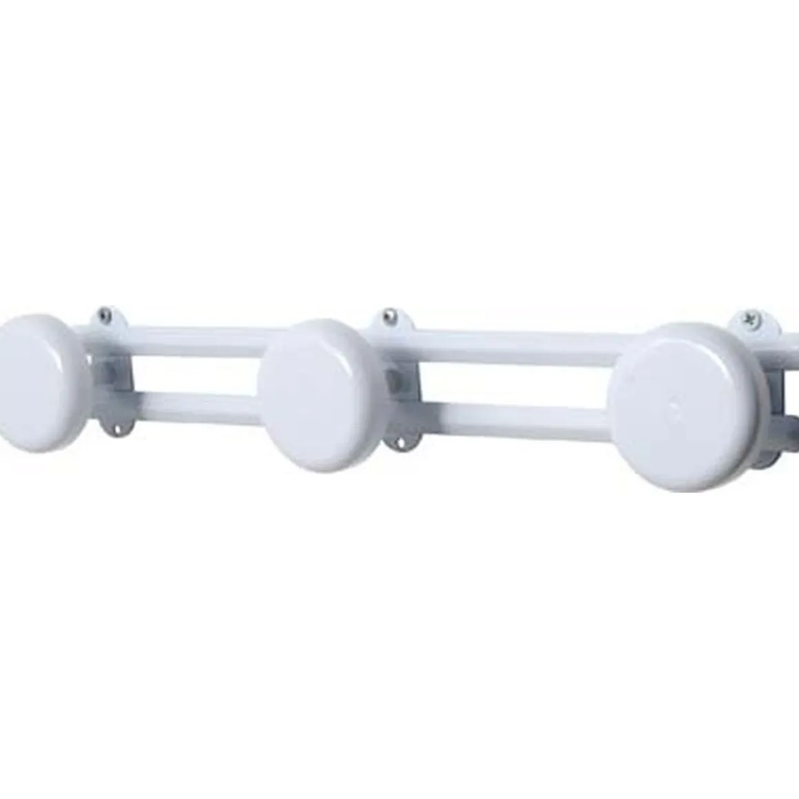 PATERES METAL A FIXER 3 ACCROCHES BLANC
