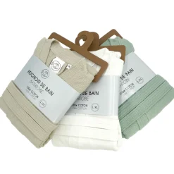 PEIGNOIR DE BAIN WAFFLE LIN TAILLE L XL