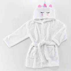 PEIGNOIR ENFANT FLANELLE UNIE BRODEE ZOELIE