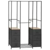 PENDERIE 6 TIROIRS TISSA GRIS D.116X40X176CM