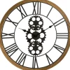 PENDULE MECANIQUE METAL BOIS D.70CM