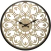 PENDULE METAL BOIS AJOURE D.40CM