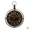 PENDULE METAL GOUSSET NOIR D.60CM