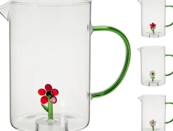 PICHET VERRE INTERIEUR DECORE FLEUR 1.6L