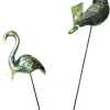 PIC JARDIN11X5X70CM ANIMAUX VERT ET BRONZE