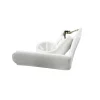 4 PINCES 6X5.3 CM PLASTIQUE BLANCHE