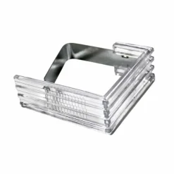 4 PINCES 4.6X4.3 CM PLASTIQUE METAL TRANSPARENT