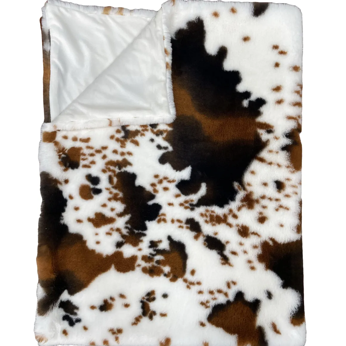 PLAID EFFET PEAU BETE VACHE 120X150CM