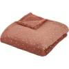 PLAID FLANELLE OYA TERRACOTTA 75X100CM