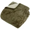 PLAID FLANELLE SHERPA LYNO KAKI 130X170CM
