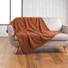 PLAID 125X150CM BOUCLETTE UNIE WOOLY TERRACOTTA