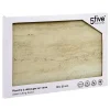 PLANCHE A DECOUPER VERRE EFFET TRAVERTIN BEIGE 30X20X0.4CM