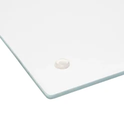 PLANCHE A DECOUPER VERRE 40X30CM MARBRE BLANC