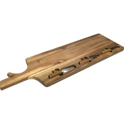 PLANCHE A FROMAGE ACACIA AVEC 3 COUTEAUX