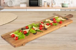 PLANCHE DE PRESENTATION ACACIA AVEC PIEDS 75X20CM