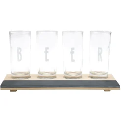 PLANCHE 4 VERRES BIERE