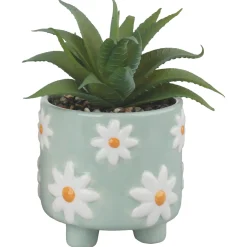PLANTE ARTIFICIELLE AVEC POT CERAMIQUE VERT 10X10X10CM