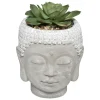PLANTE GRASSE BOUDDHA CIMENT VIA H.13CM