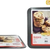 PLAQUE COOKIES 35X40CM ACIER ANTI ADHERENT ROUGE ROSSANA