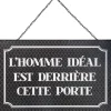 PLAQUE METAL CHIC 28X18CM