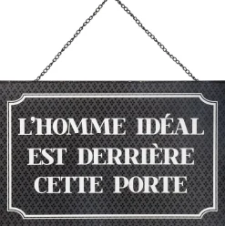 PLAQUE METAL CHIC 28X18CM