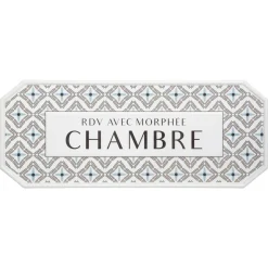 PLAQUE PORTE METAL CARREAUX