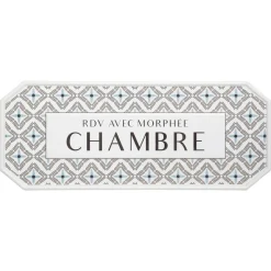 PLAQUE PORTE METAL CARREAUX
