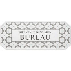 PLAQUE PORTE METAL CARREAUX