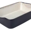 PLAT A FOUR PORCELAINE EMAIL REACTIF 22X13X5.5CM