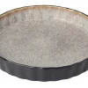 PLAT A TARTE PORCELAINE EMAIL REACTIF 28X28X4.5CM
