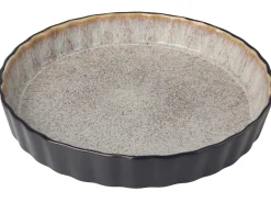 PLAT A TARTE PORCELAINE EMAIL REACTIF 28X28X4.5CM