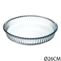 PLAT A TARTE VERRE D.26CM