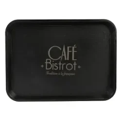 PLATEAU ANTIGLISSE L 46 CM L 36 CM DECOR BISTROT