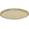 PLATEAU DECORATIF METAL DORE D47.5CM