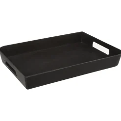 PLATEAU MELAMINE CHARBON 35X25CM