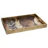 PLATEAU RECTANGLE CALVI DECOR FEUILLE D.44.7X31.6CM