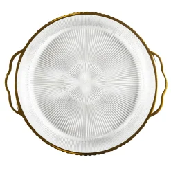 PLATEAU ROND PLASTIQUE MIRAGE D.38.5CM