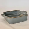 PLAT GRIS PORCLEAINE EMAIL REACTIF D.13X13X4CM