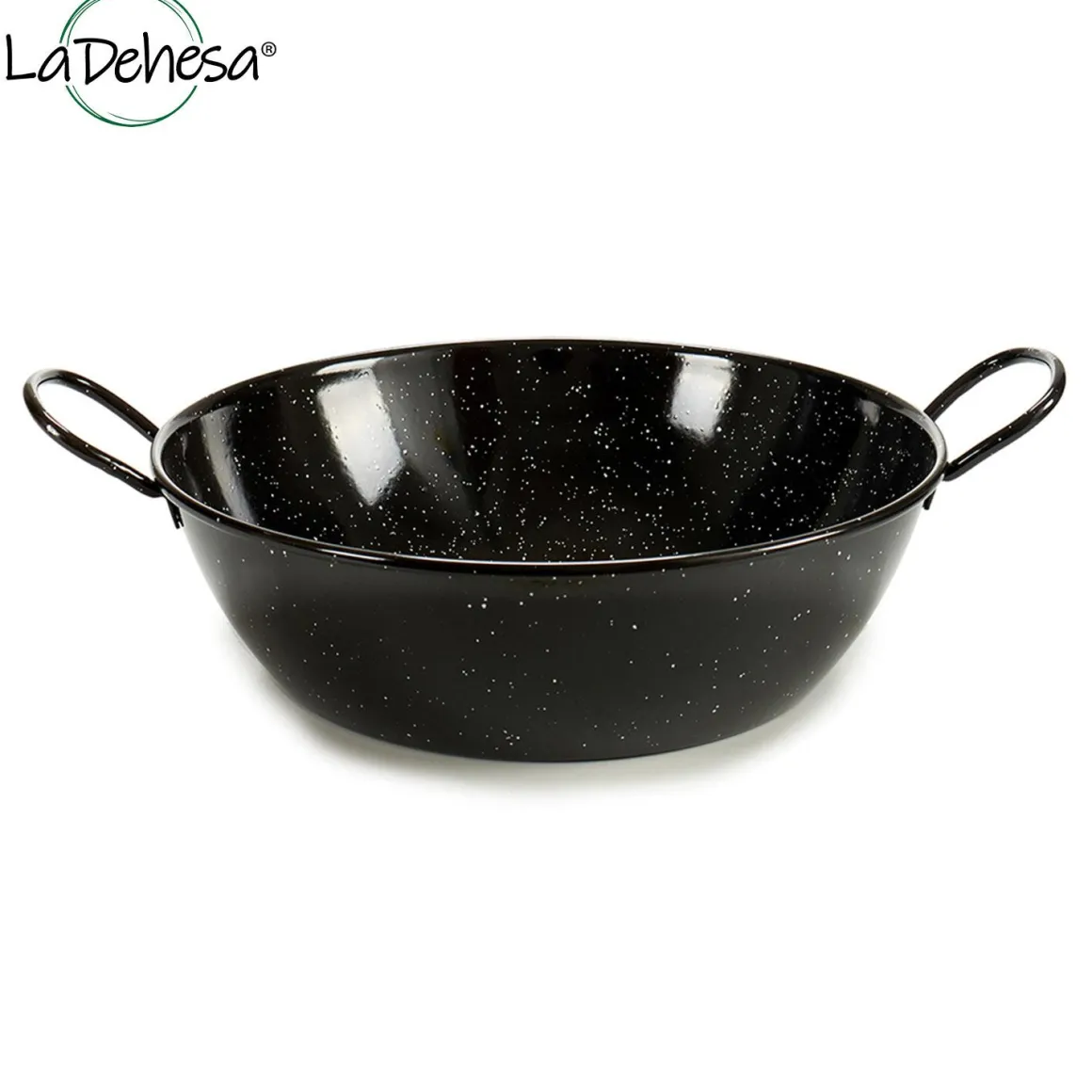 POELE PROFONDE EMAILLE AVEC ANSES 32 CM